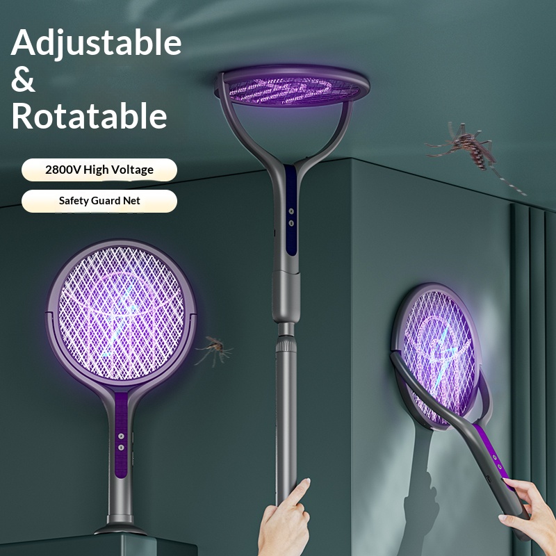 Head Racket Boom - Raket Pembasmi Serangga Berputar, Pembasmi Lalat