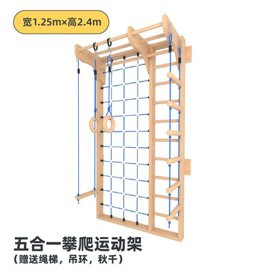 Home Gym For Kids - Dinding Panjat Dalam Ruangan dan Set