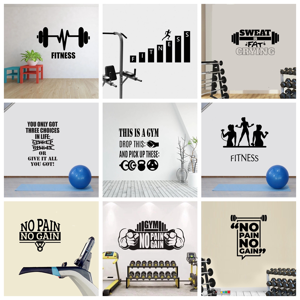 Home Gym For Kids - Stiker dinding budaya GYM, 1 buah
