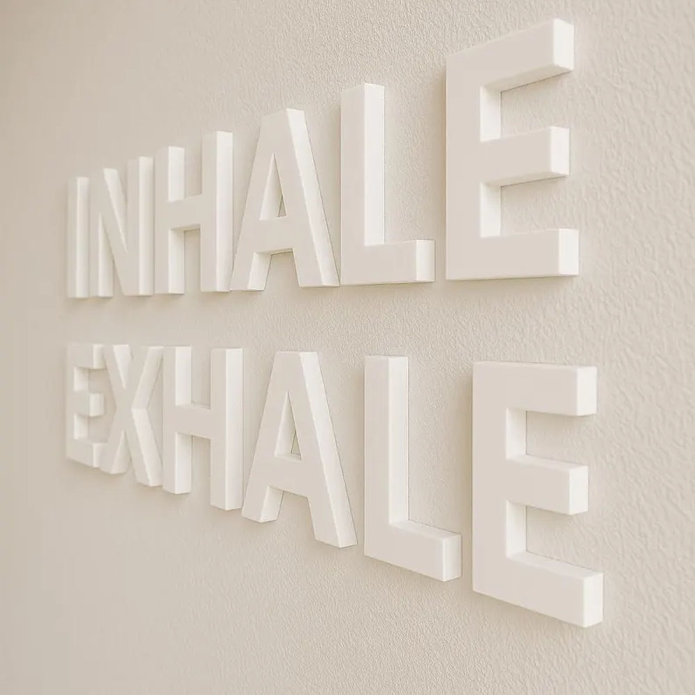INHALE EXHALE Papan Tulis Dind - Home Gym Yoga Room ulasan dan harga