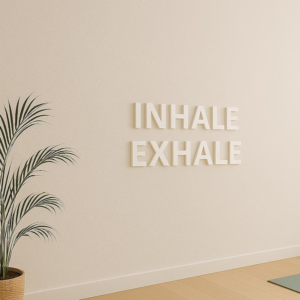 INHALE EXHALE Papan Tulis Dind - Home Gym Yoga Room ulasan dan harga