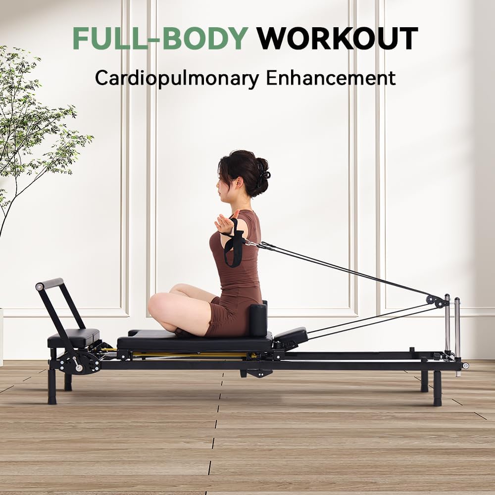 Mesin Pilates Reformer Lipat,  - Home Gym Resistance Machine ulasan dan harga