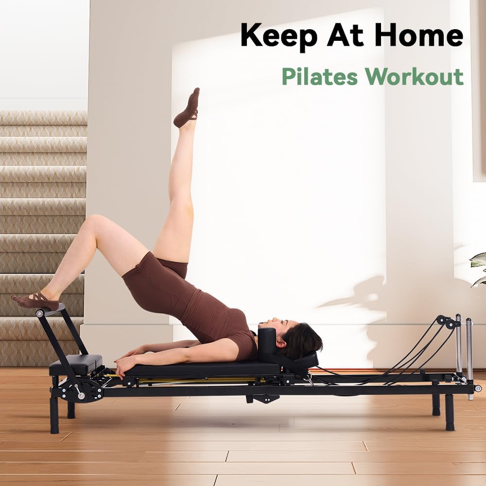 Mesin Pilates Reformer Lipat,  - Home Gym Resistance Machine ulasan dan harga