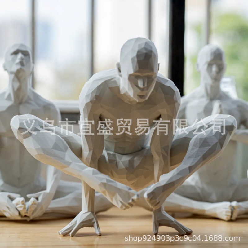 Patung Yoga Man Minimalis Deko - Home Gym Yoga Room ulasan dan harga