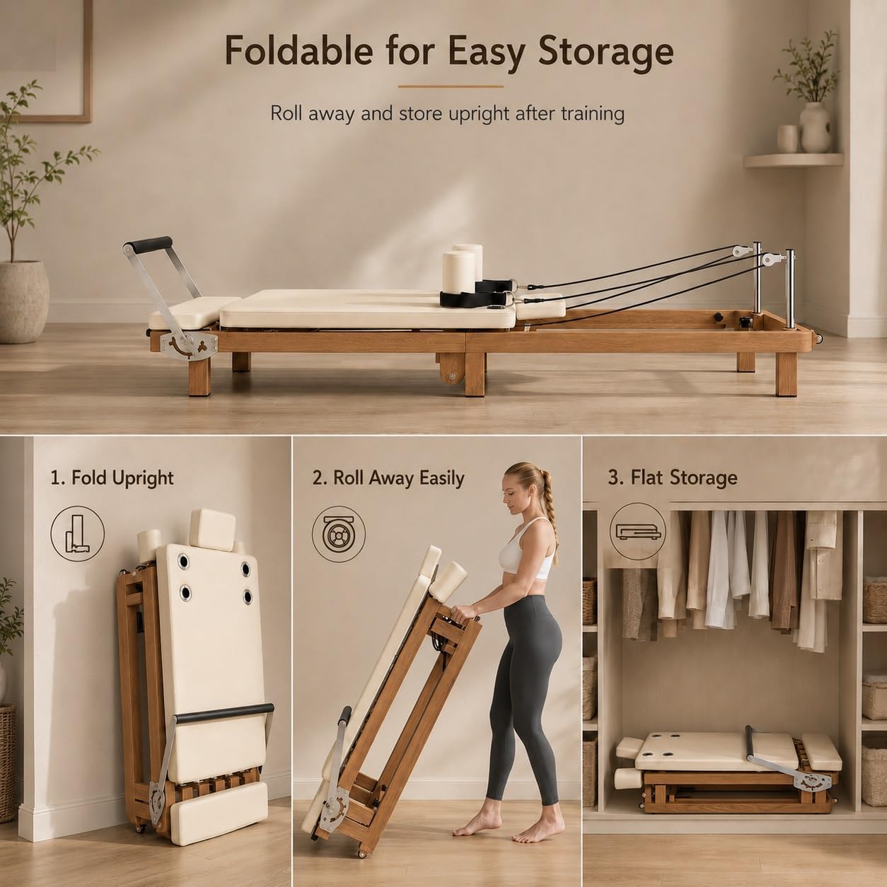 Reformer Pilates Lipat, Mesin  - Home Gym Resistance Machine ulasan dan harga