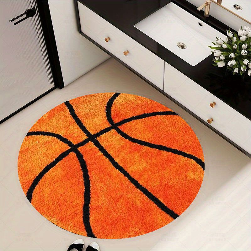 Karpet Bulat Pola Bola Basket  - Home Gym Kids ulasan dan harga