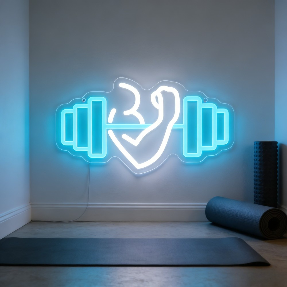 Lampu LED Neon Sign Bicep Dumb - Home Gym Yoga Room ulasan dan harga